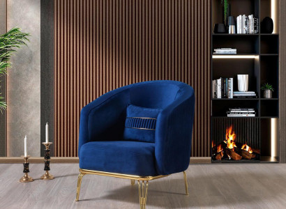 Wohnzimmer Sessel 1 Sitzer Couch Polster Luxus Textil Neu Design